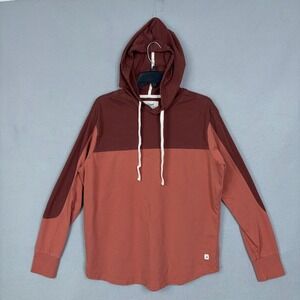 The Landmark Project Hoodie Mens Large Brown Colorblock Organic Cotton Gorp